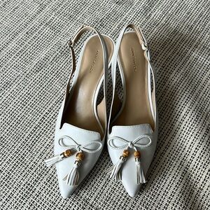 Ann Taylor heels, white, like new, size 7.5